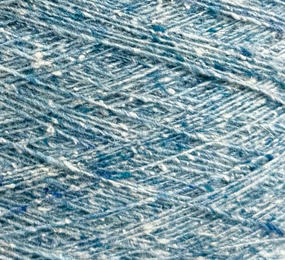 Zimpfer Wolle Selezione Art. Cardiff Tweed Nm 1/10500 – Merino Seide Garn col. Blau